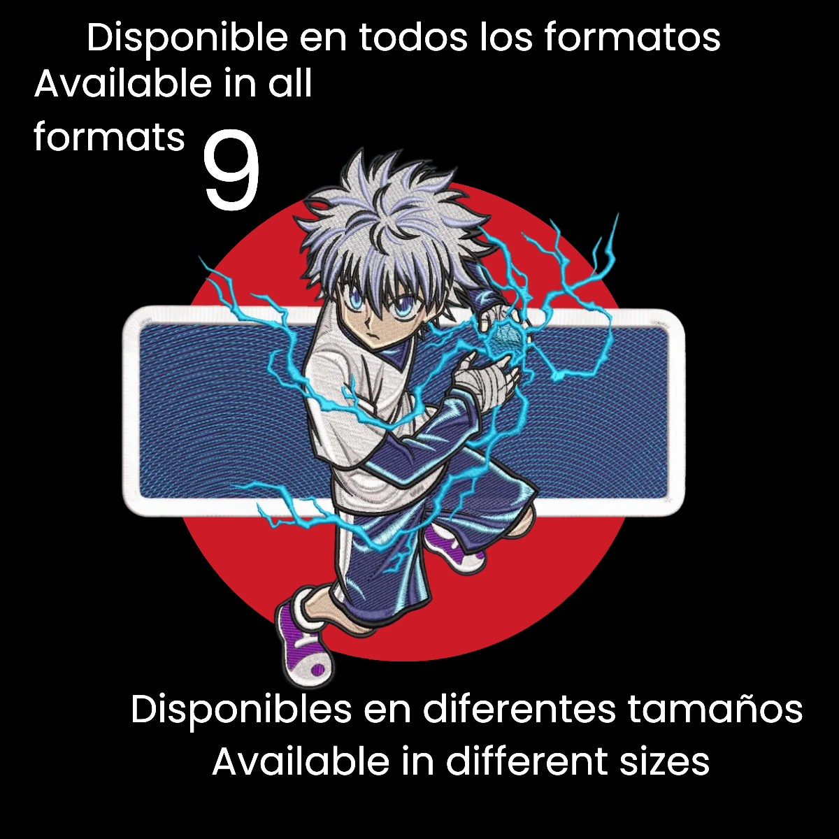 Diseño de Bordado Inspirado en el Anime de Hunter x Hunter