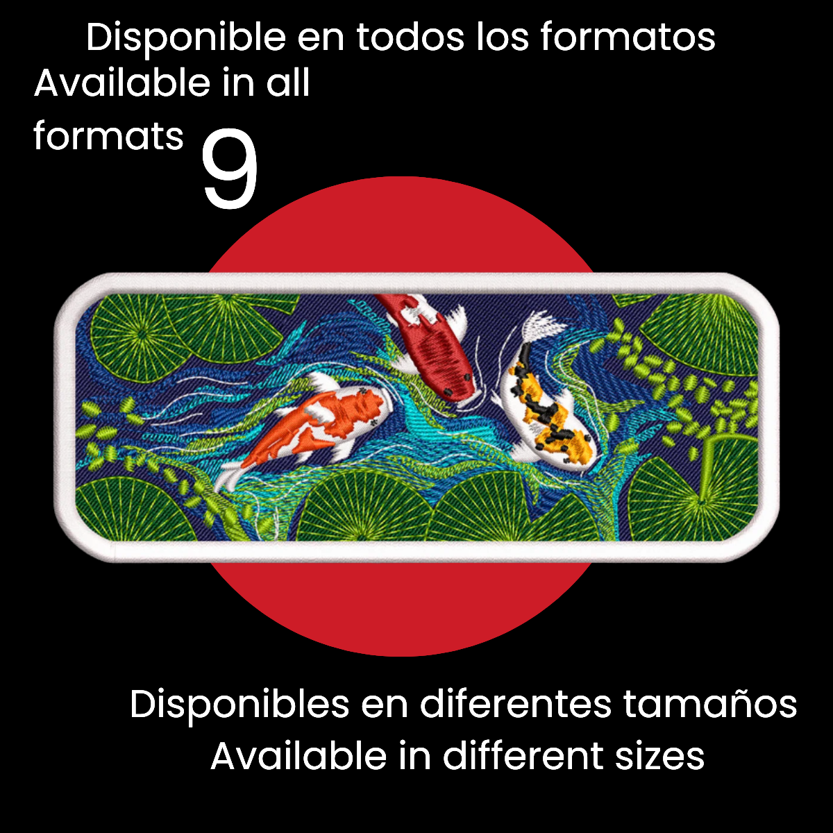 Diseño de Bordado Inspirado en los Peces Koi