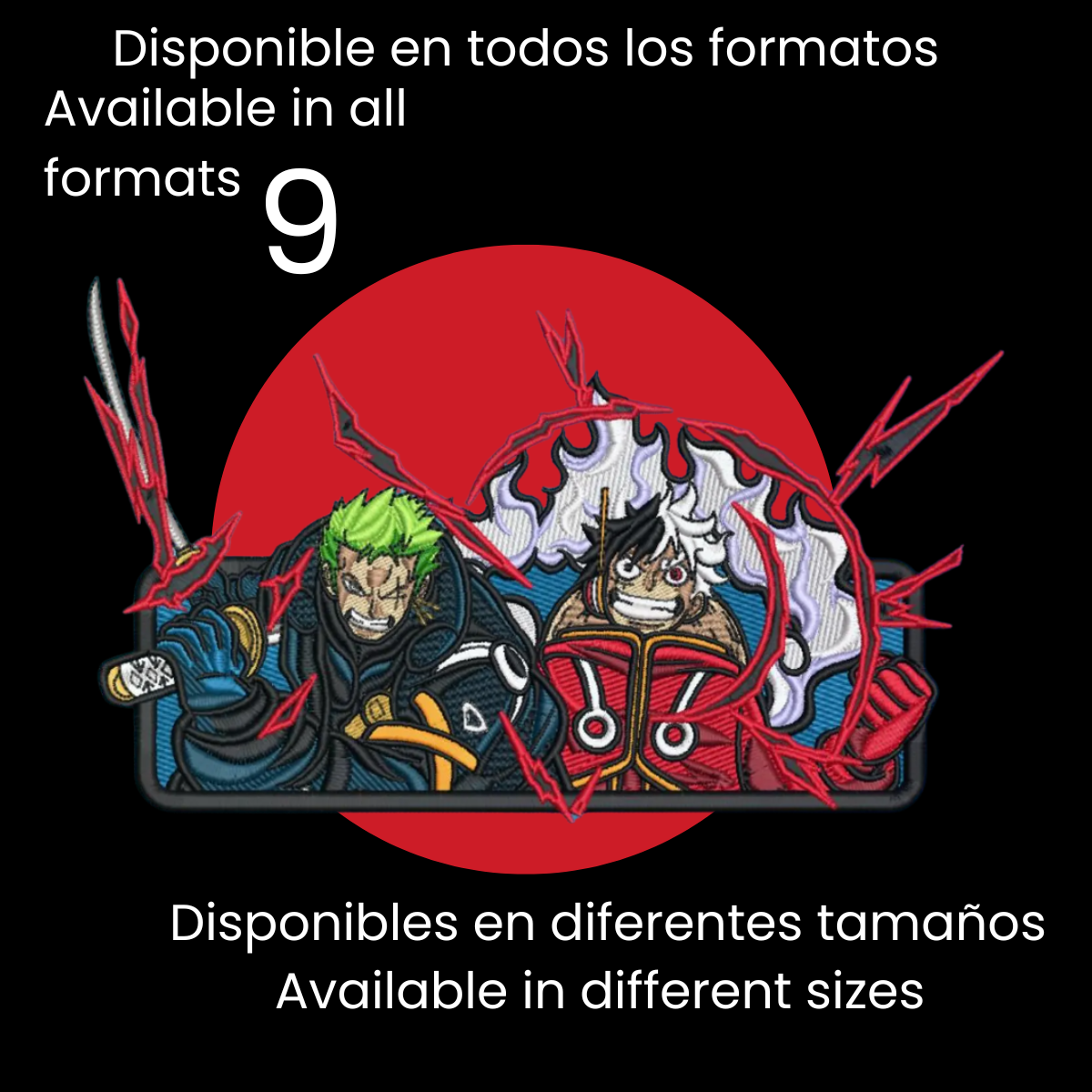 Diseño de Bordado Inspirado en el Anime de One Piece