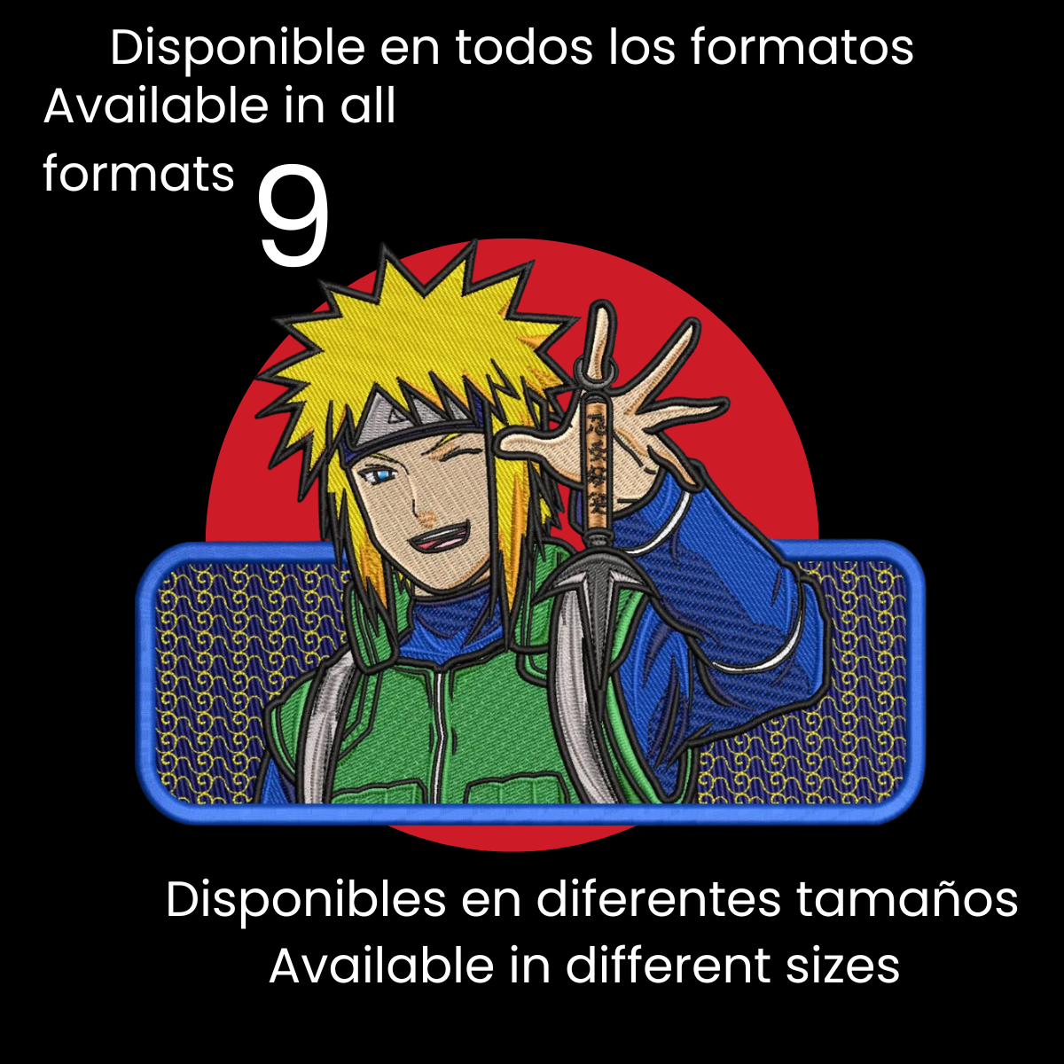 Diseño de Bordado Inspirado en el Anime de Naruto