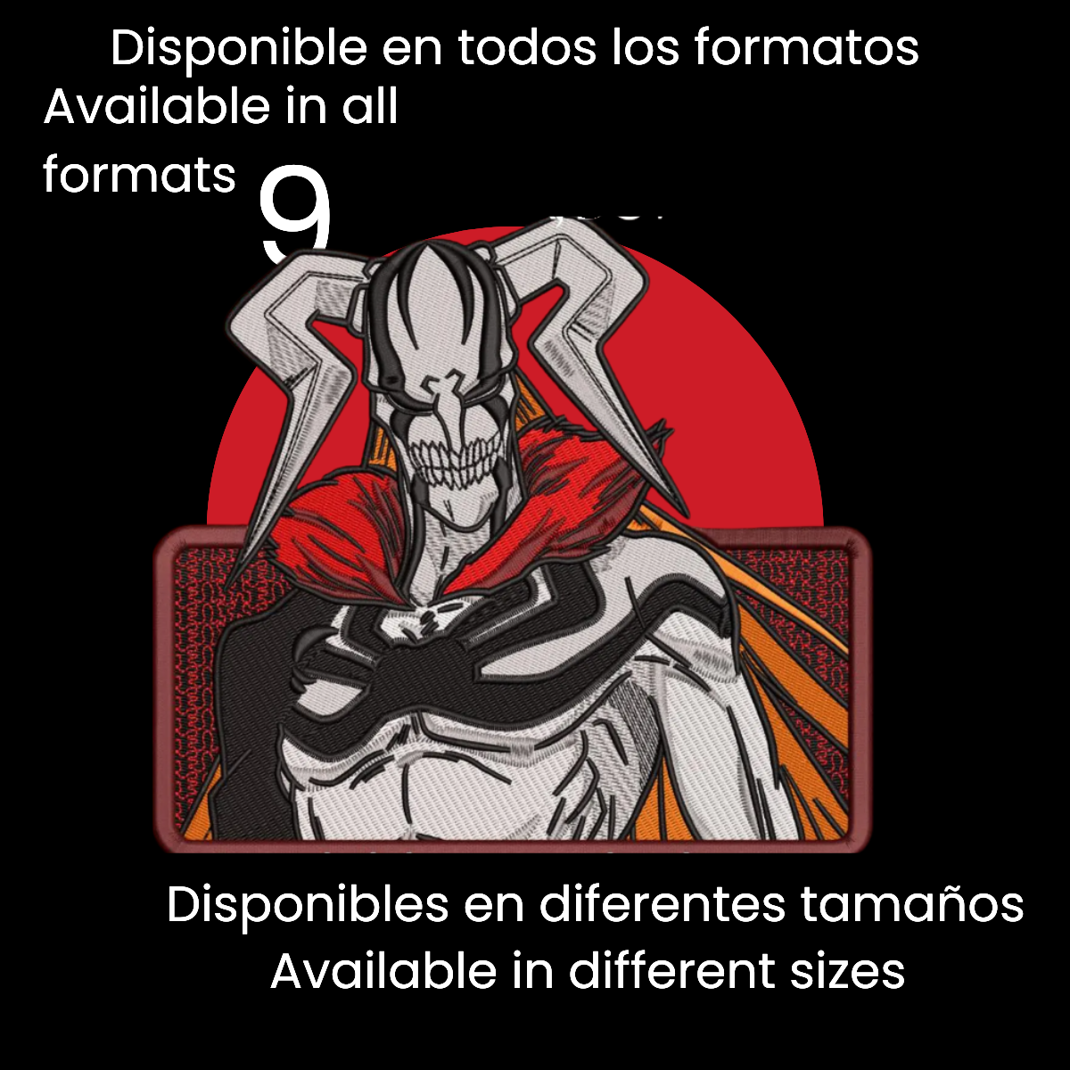 Diseño de Bordado Inspirado en el Anime de Bleach