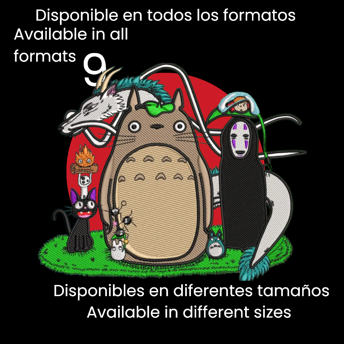 Diseño de Bordado Inspirado en el Studio Ghibli