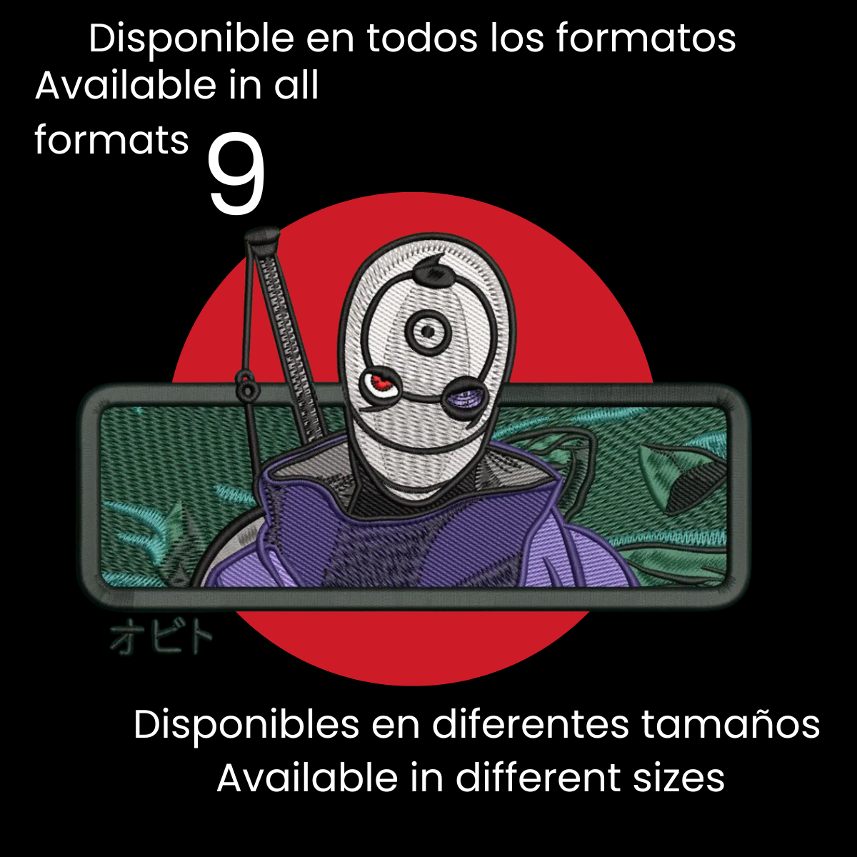 Diseño de Bordado Inspirado en el Anime de Naruto