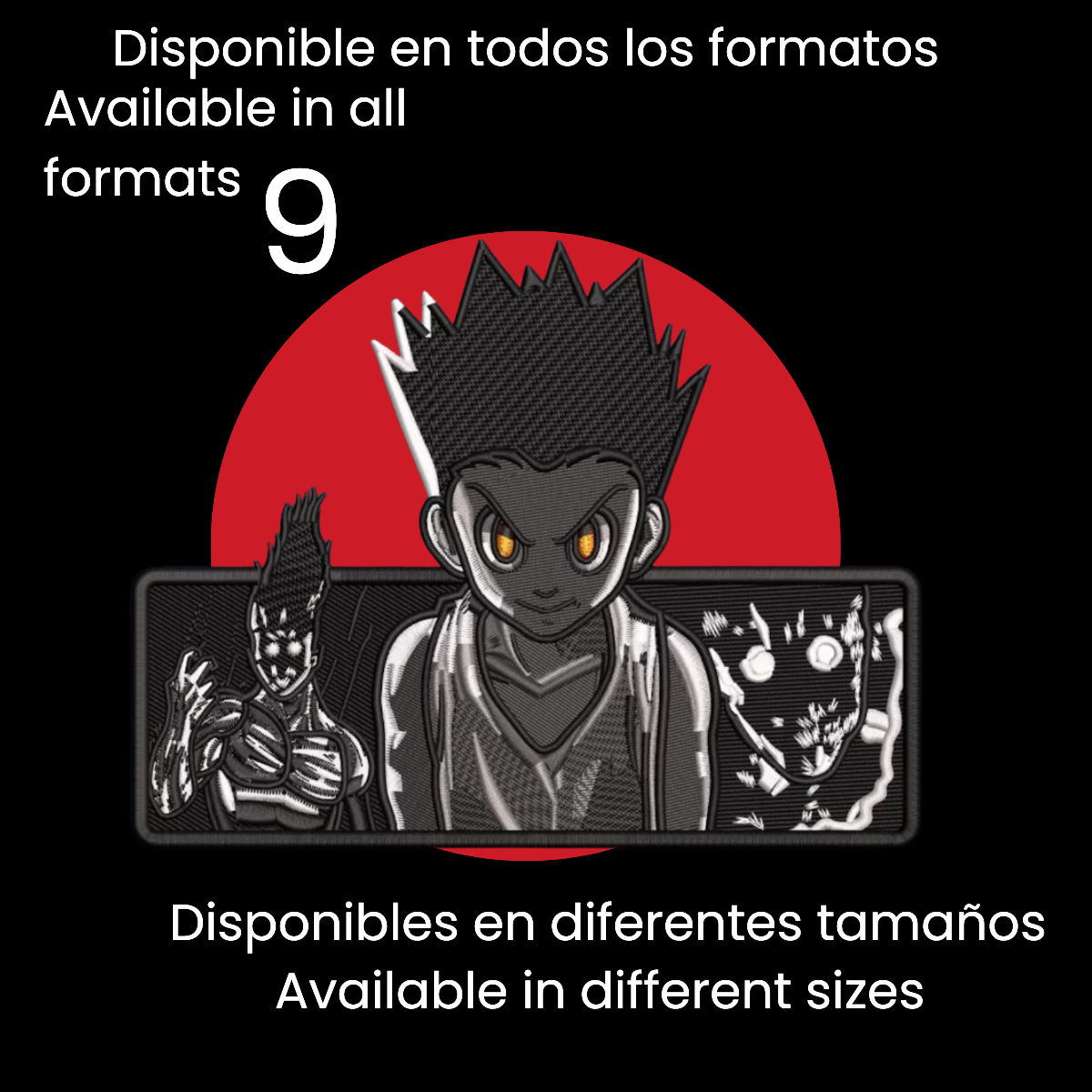 Diseño de Bordado Inspirado en el Anime de Hunter x Hunter