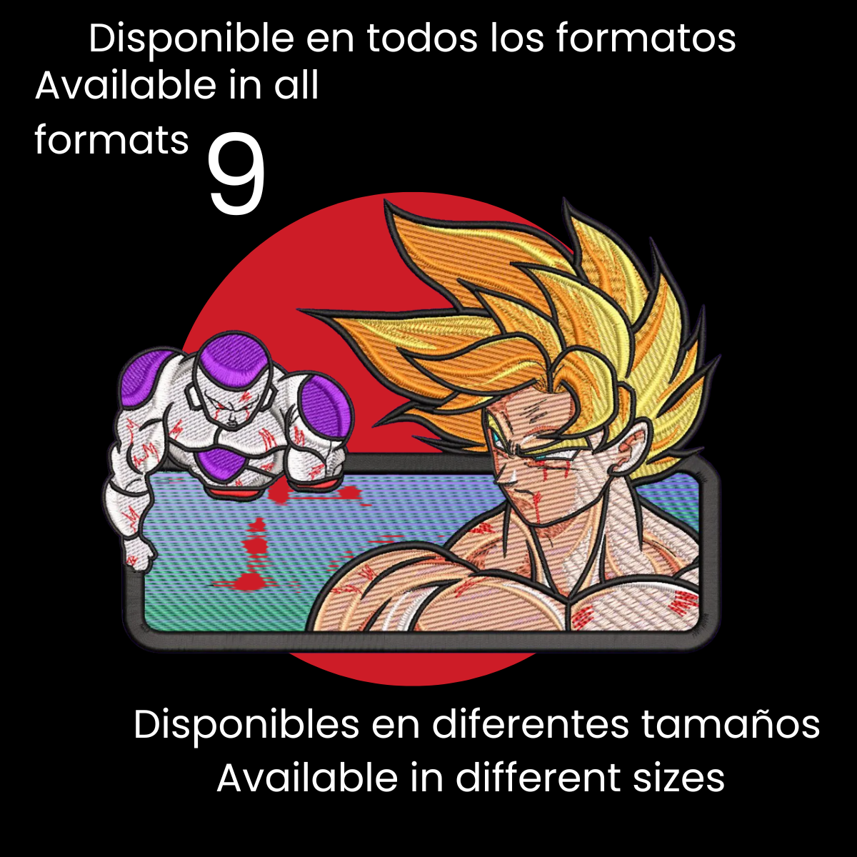 Diseño de Bordado Inspirado en el Anime de Dragon Ball