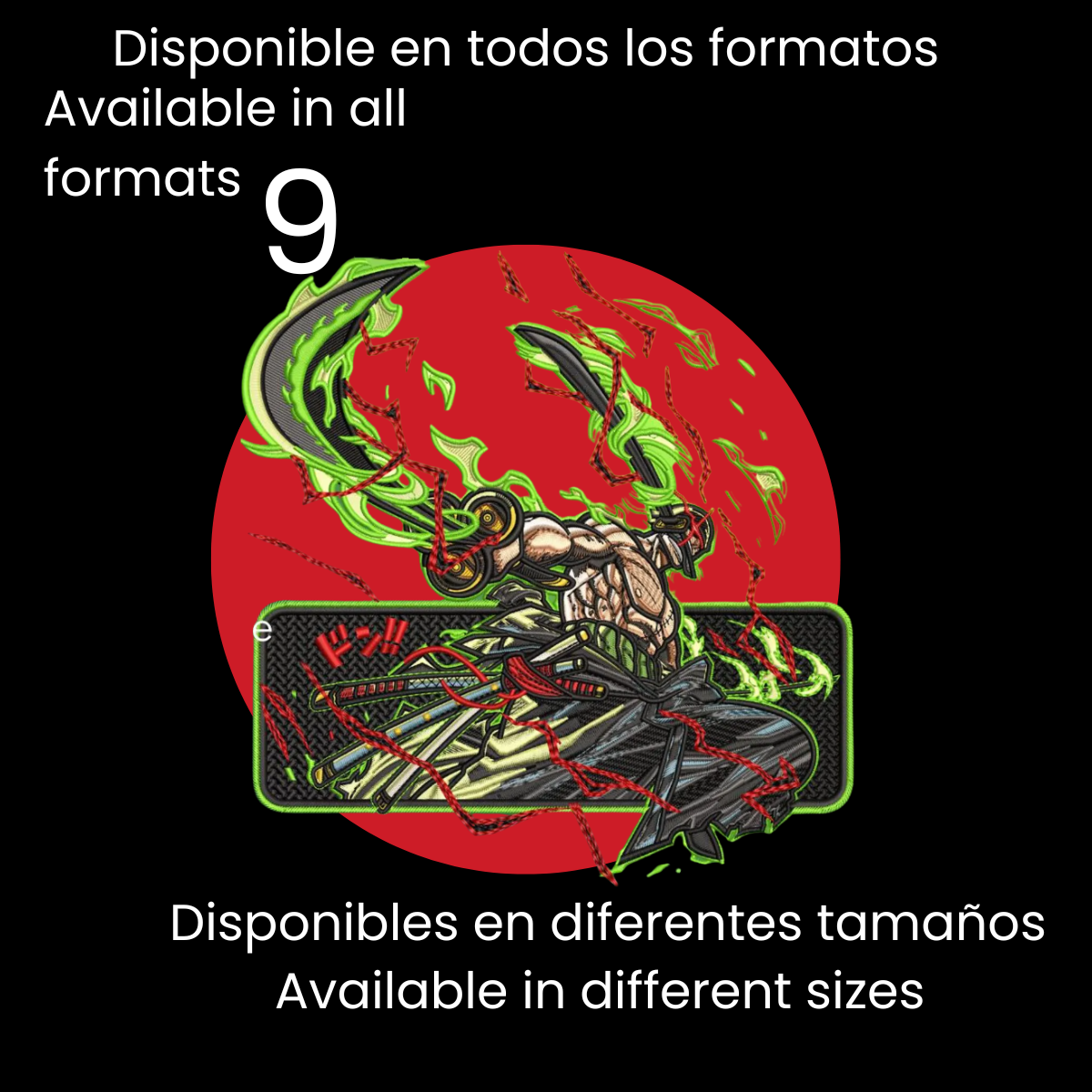 Diseño de Bordado Inspirado en el Anime de One Piece