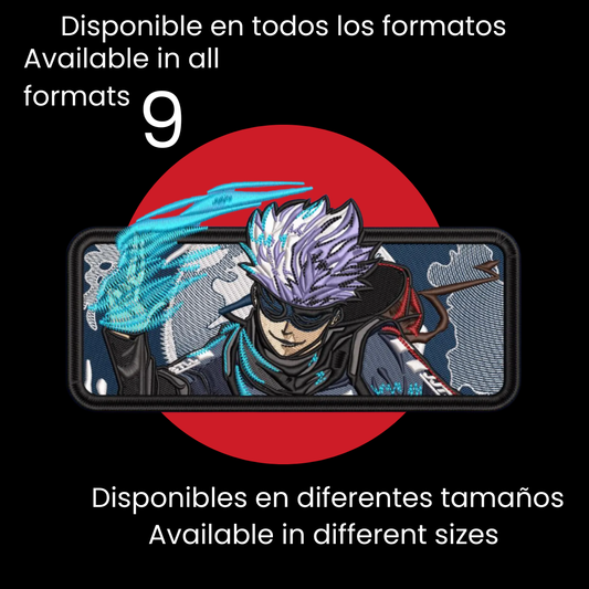 Diseño de Bordado Inspirado en el Anime de Jujutsu Kaisen