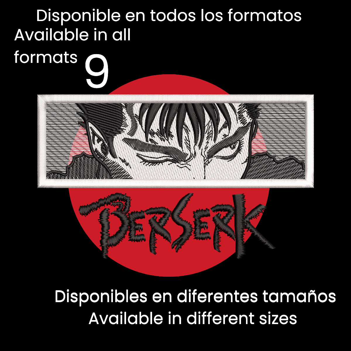 Diseño de Bordado Inspirado en el Anime de Berserk
