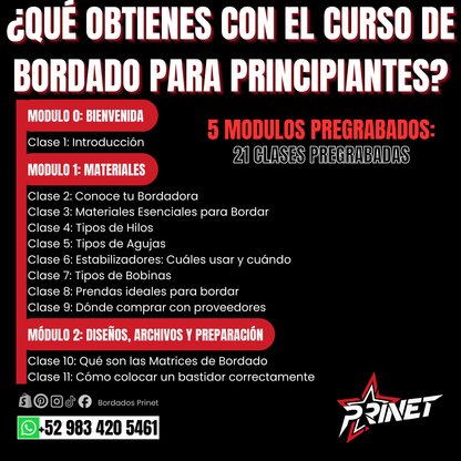 CURSO DE BORDADO PARA PRINCIPIANTES