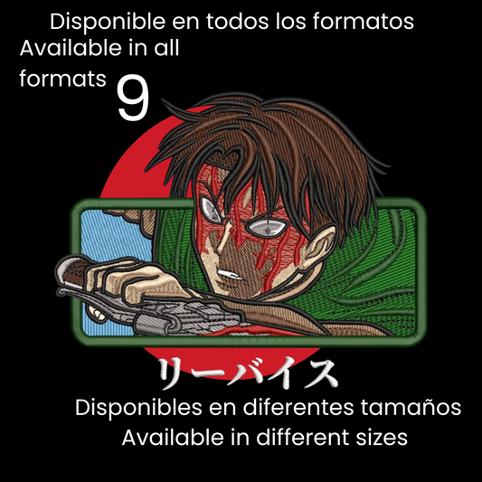 Diseño de Bordado Inspirado en el Anime de Shingeki No Kyojin