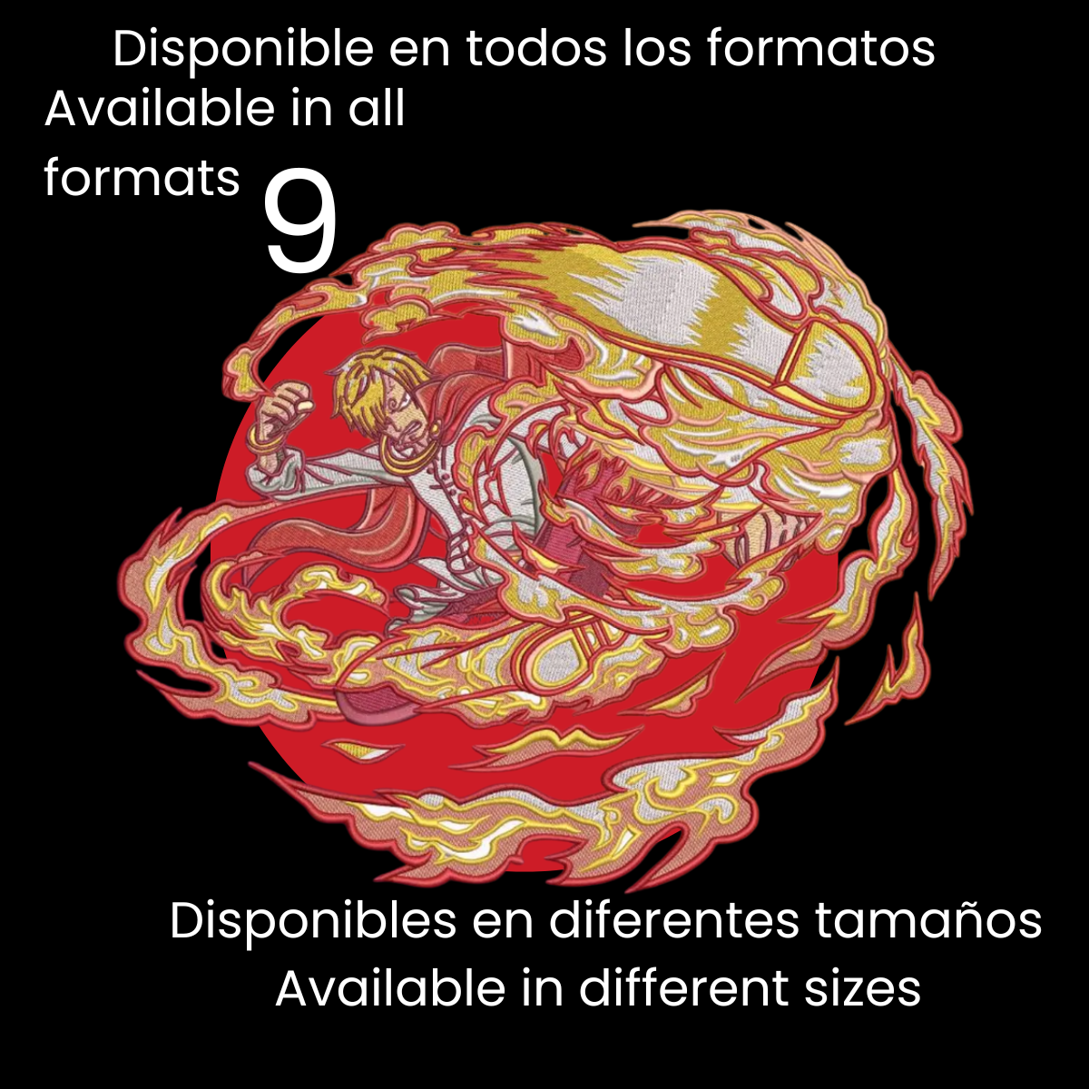 Diseño de Bordado Inspirado en el Anime de One Piece