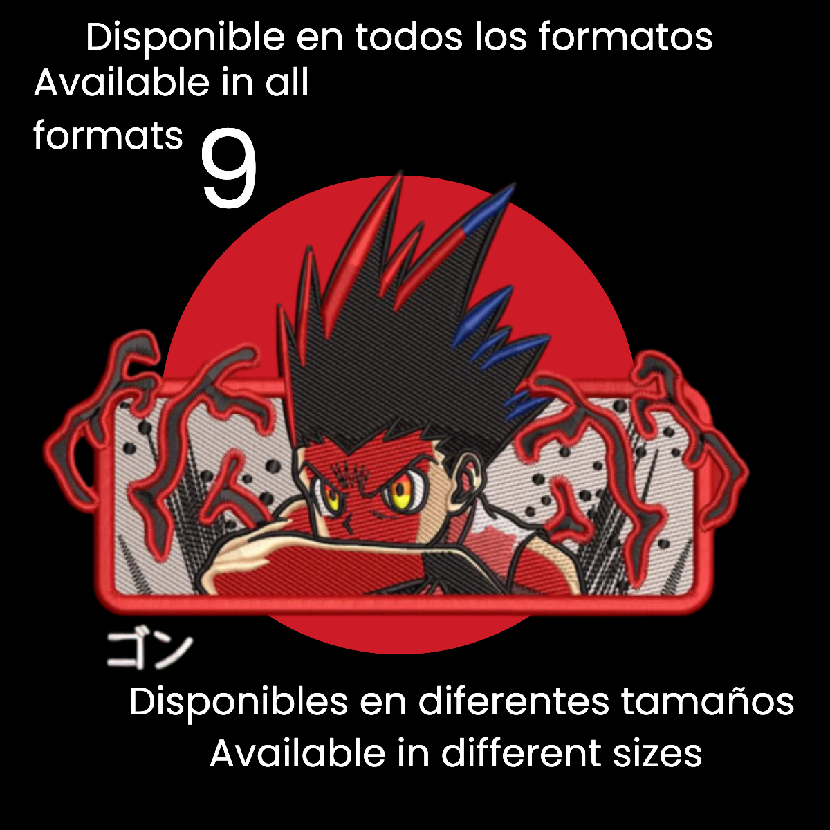 Diseño de Bordado Inspirado en el Anime de Hunter x Hunter
