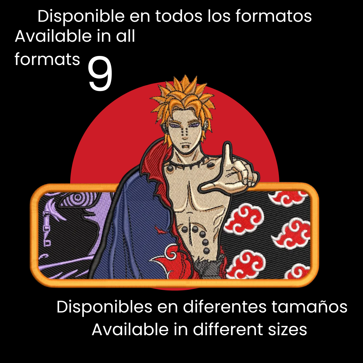 Diseño de Bordado Inspirado en el Anime de Naruto
