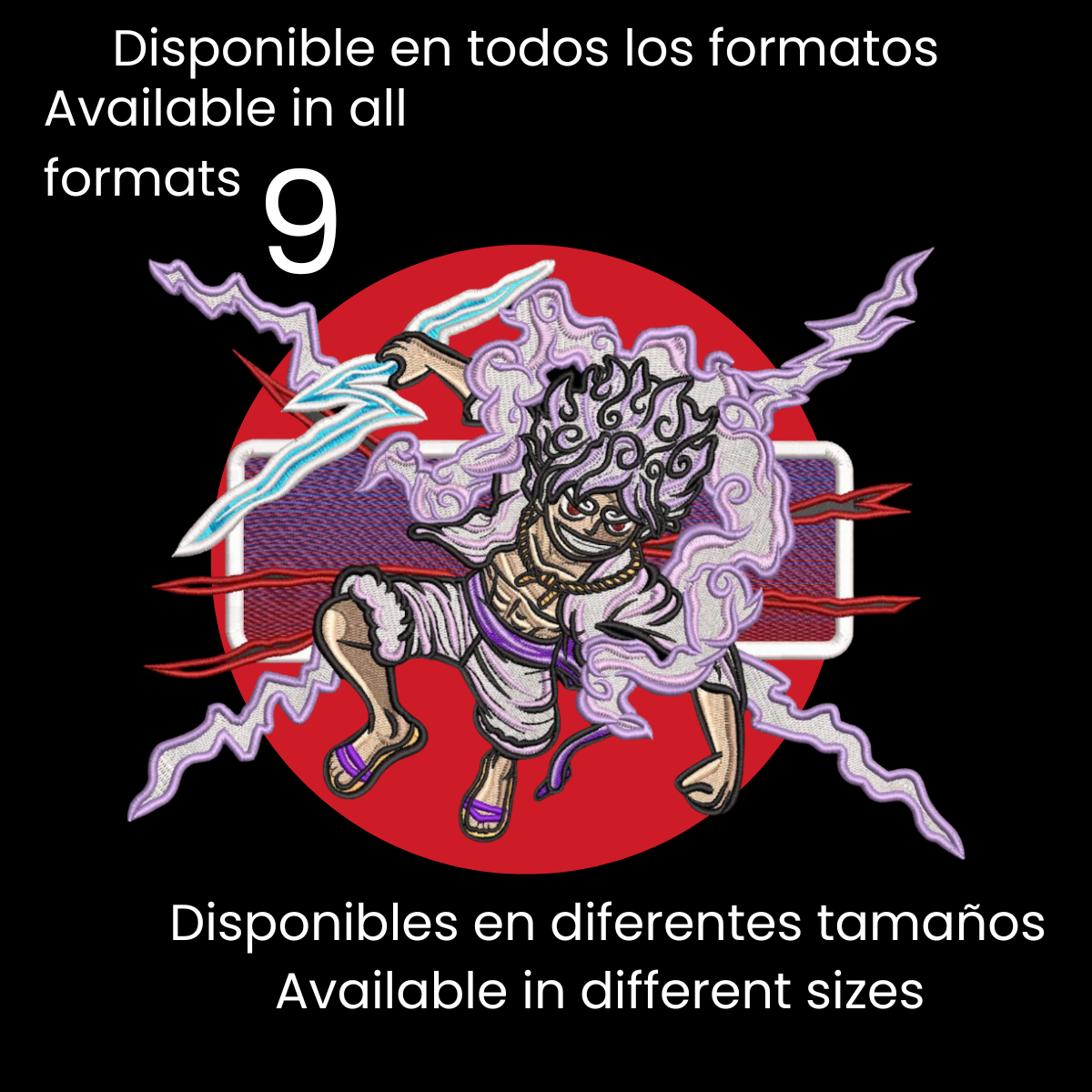 Diseño de Bordado Inspirado en el Anime de One Piece