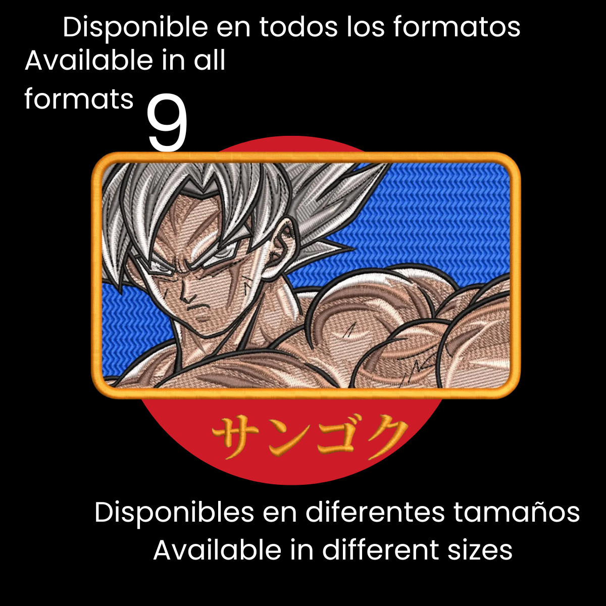 Diseño de Bordado Inspirado en el Anime de Dragon Ball