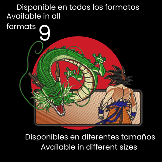 Diseño de Bordado Inspirado en el Anime de Dragon Ball