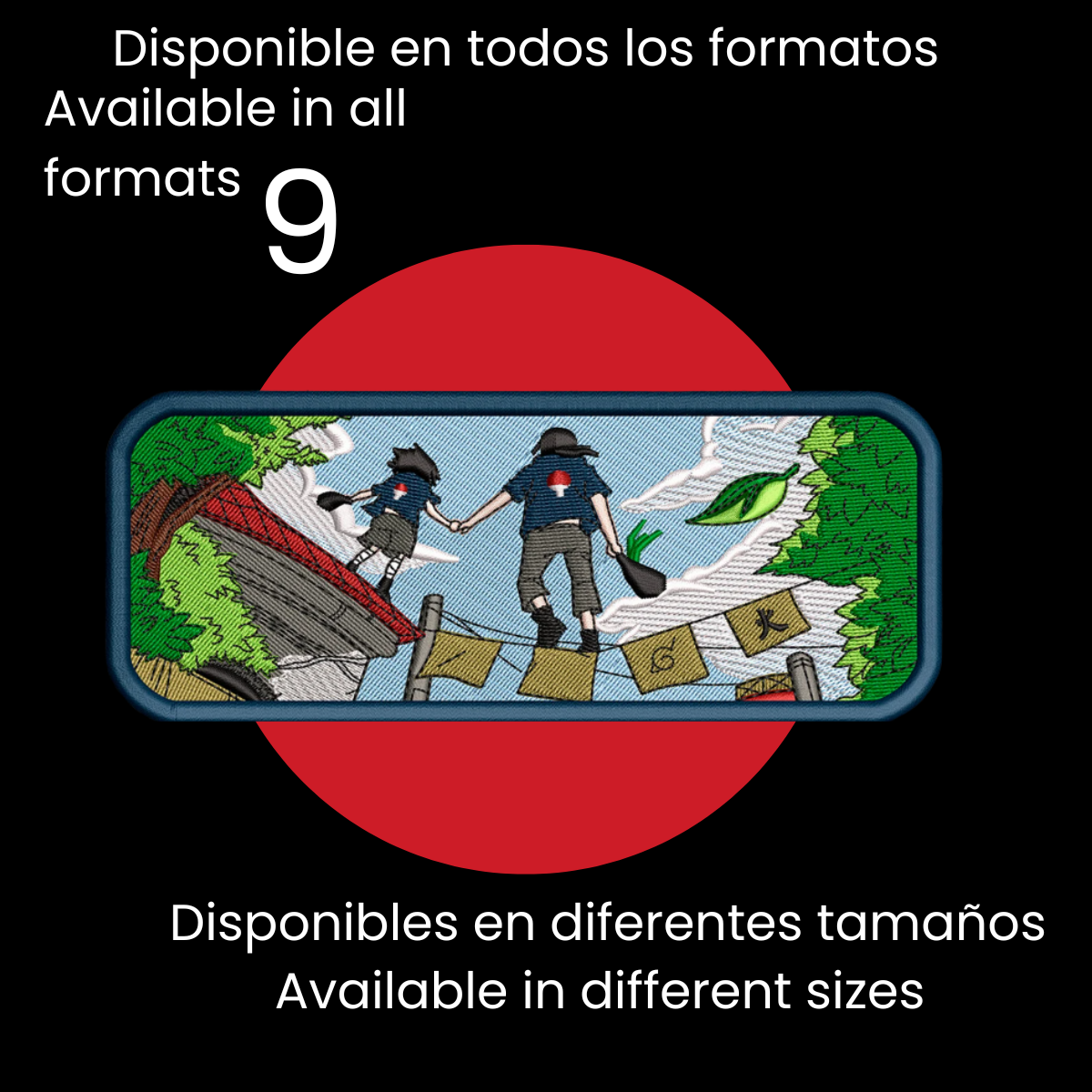 Diseño de Bordado Inspirado en el Anime de Naruto