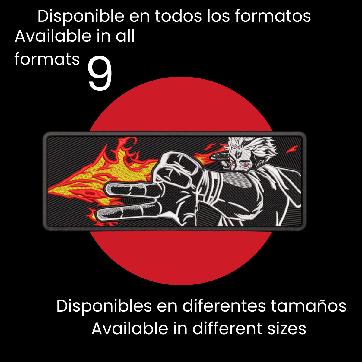 Diseño de Bordado Inspirado en el Anime de Jujutsu Kaisen