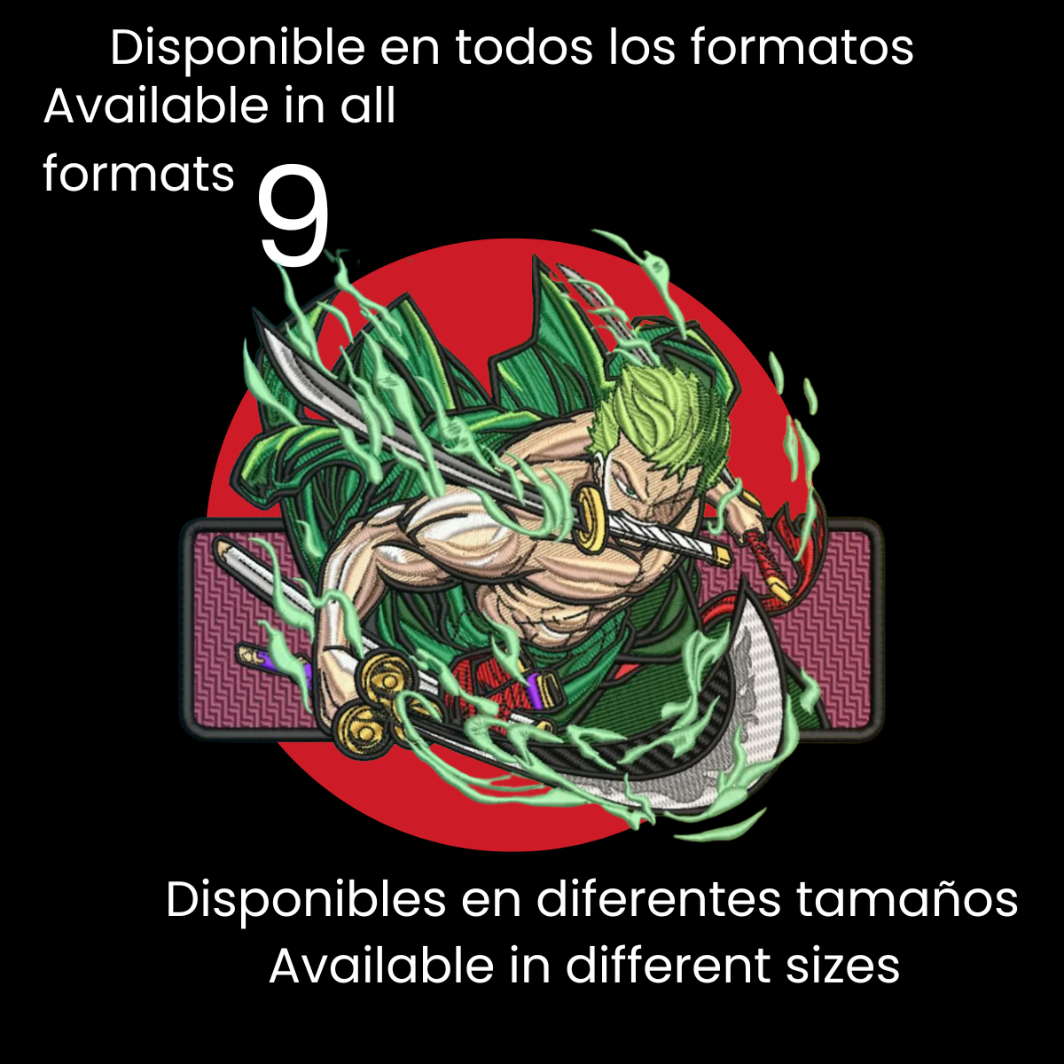 Diseño de Bordado Inspirado en el Anime de One Piece