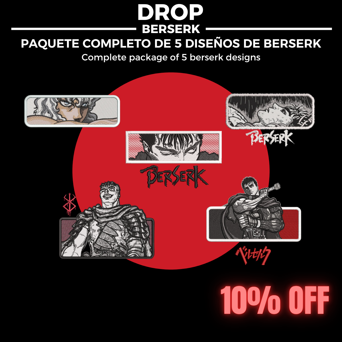 PAQUETE COMPLETO DE BERSERK PARA BORDAR