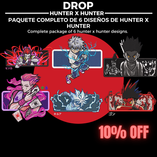 PAQUETE COMPLETO DE HUNTER X HUNTER PARA BORDAR